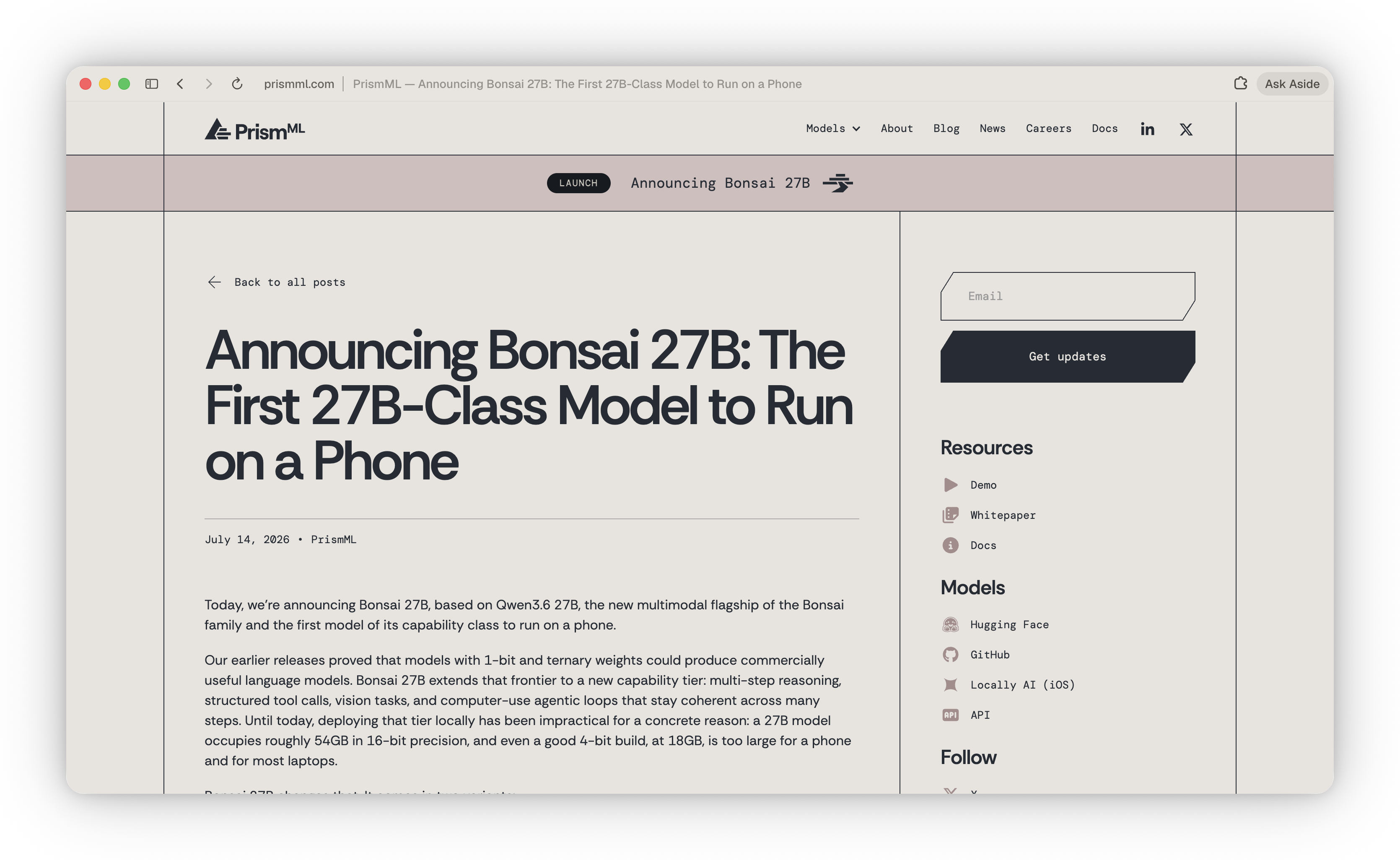 Bonsai Launch